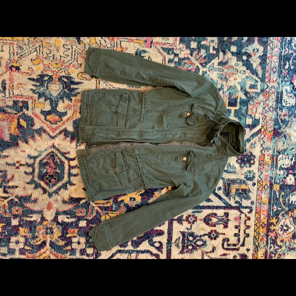 Military green chore jacket